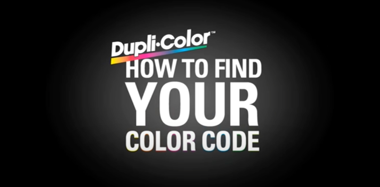 Dupli-Color How to find your color code