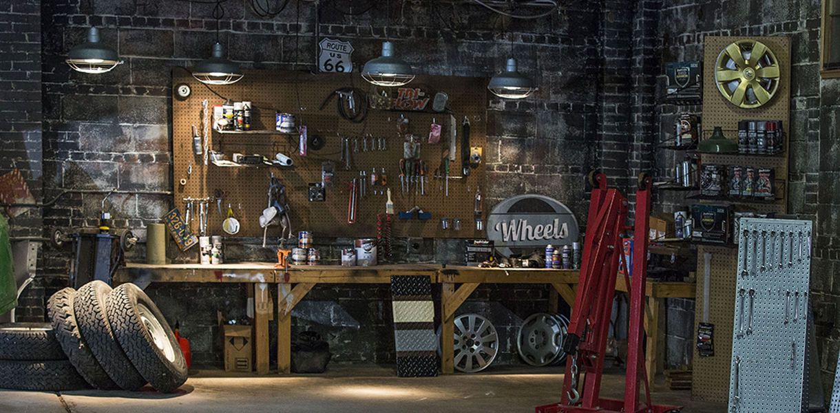 Image of inside a garage