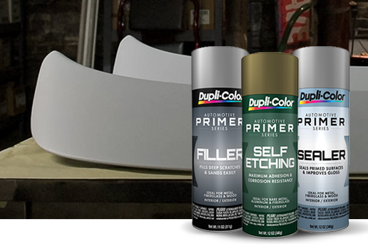Three cans of filler, Self Etching, Prep spray and Sealer