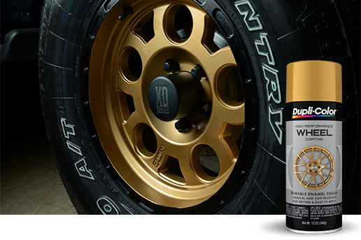 wheel and can of wheel products spray paint