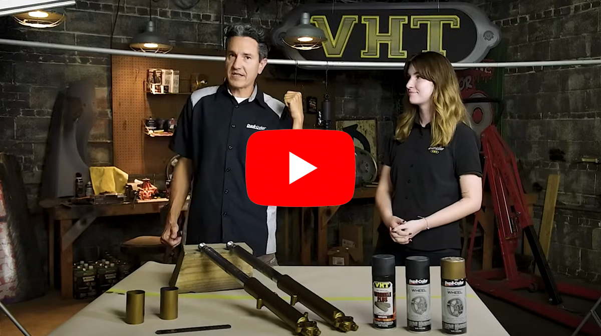 ainting the Forks and Shocks on a 1971 Honda CB350 in Café Racer Style - link to video
